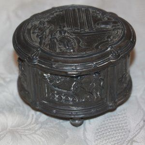 Antique Victorian Jennings Brothers Music Jewelry Trinket Box JB 1356  Scenic